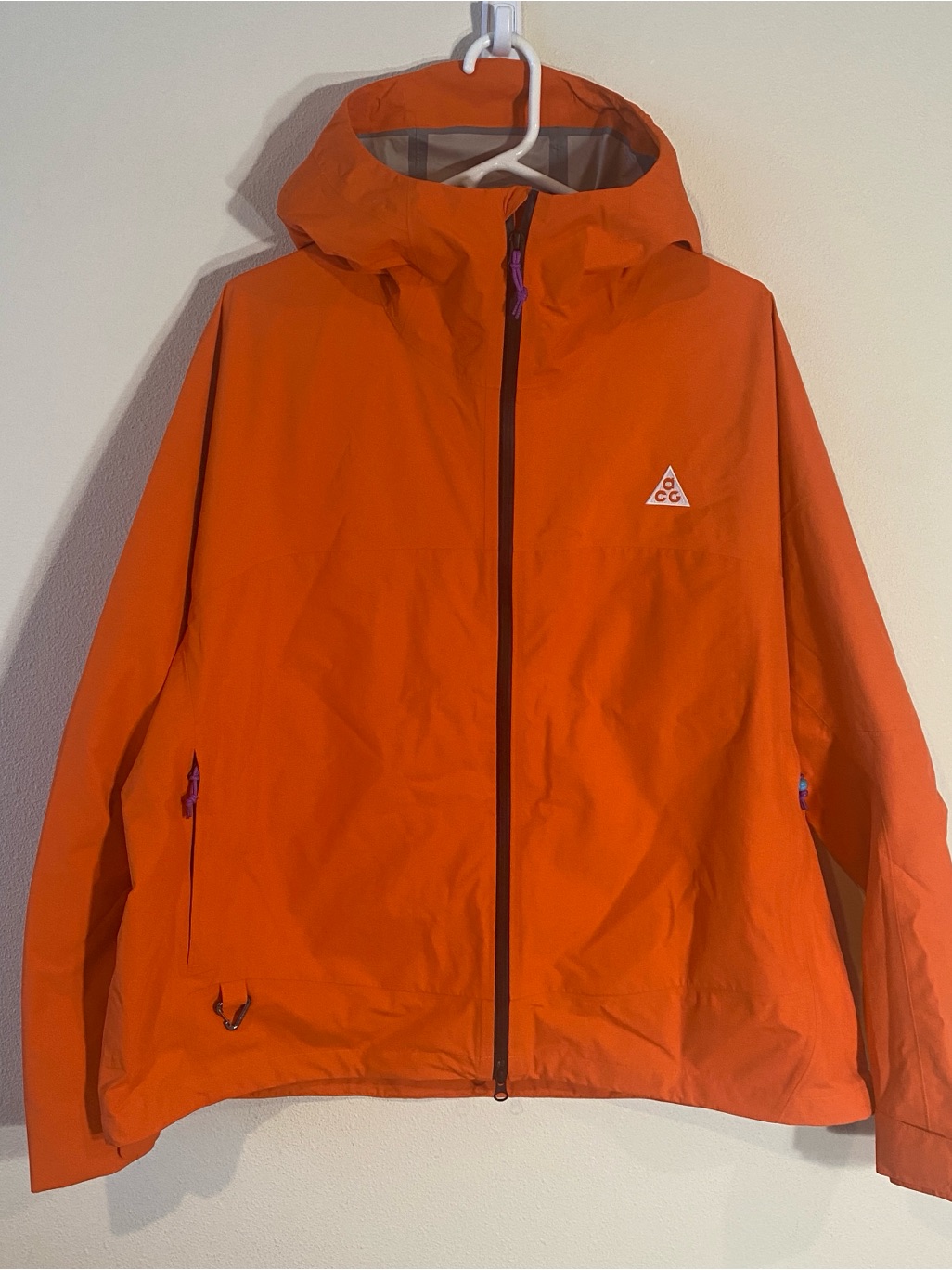 Nike Acg "Morpho" Storm-Fit Adv Rain Jacket Bright Orange Hj0246-819 $285 - Xl
